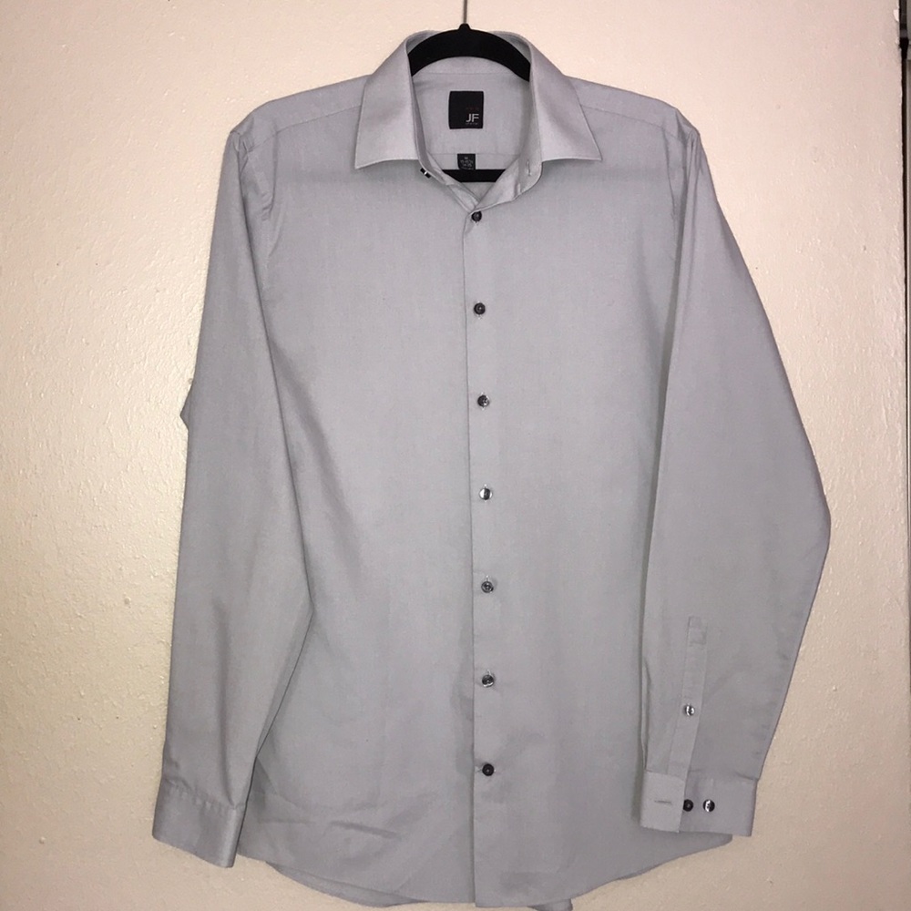 Light grey slim fit button down